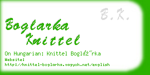 boglarka knittel business card